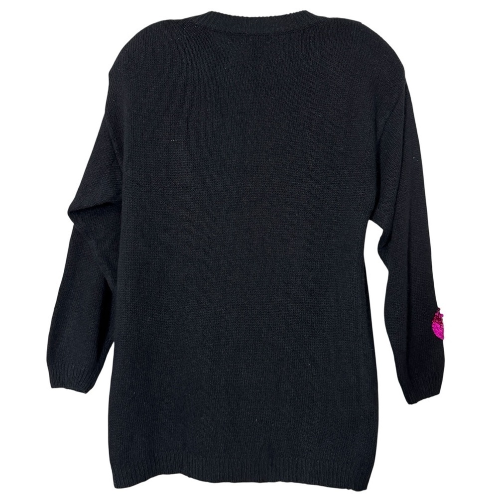 Vintage de Rotchild Sequin Sweater | Silk Angora Blend | Size L - Picture 2 of 4